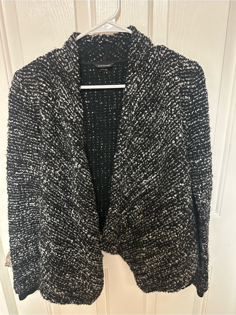 CLUB MONACO Heather Grey Open Cardigan Knit Shawl Sweater Jacket Top - Small